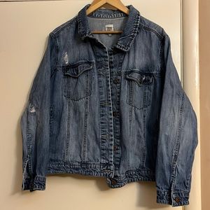 TRUE CRAFT GUC Distressed Denim Jacket - 3X
